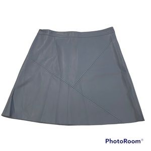 Zara faux leather baby blue mini skirt